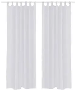 White Sheer Curtain 140 x 175 cm 2 pcs