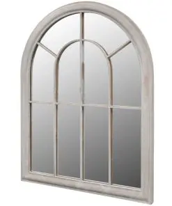 vidaXL Rustic Arch Garden Mirror 69 x 89 cm for Both Indoor and Outdoor Use