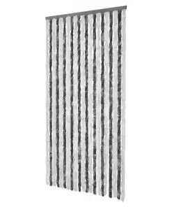 vidaXL Insect Curtain Grey and White 100×220 cm Chenille