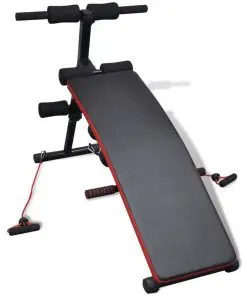 vidaXL Adjustable Multifunctional Sit Up Bench with 3 kg Dumbbells