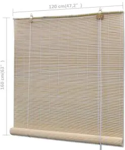 Natural Bamboo Roller Blinds 120 x 160 cm