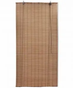 Brown Bamboo Roller Blinds 80 x 160 cm