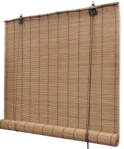 Brown Bamboo Roller Blinds 120 x 160 cm