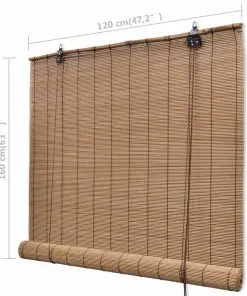 Brown Bamboo Roller Blinds 120 x 160 cm
