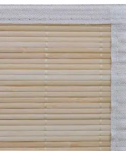 Rectangular Natural Bamboo Rug 120 x 180 cm