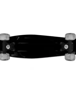 Black Retro Skateboard with LED Wheels