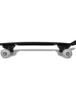 Black Retro Skateboard with LED Wheels