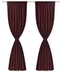 vidaXL Blackout Curtains 2 pcs Double Layer 140 x 245 cm Bordeaux