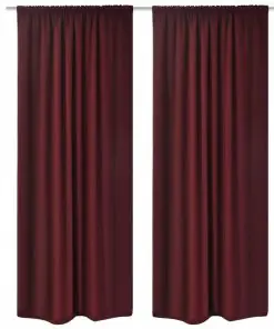 vidaXL Blackout Curtains 2 pcs Double Layer 140 x 245 cm Bordeaux