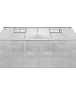 Reinforced Aluminium Greenhouse with Base Frame 9.025 m²