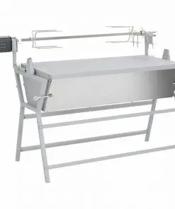 vidaXL BBQ Rotisserie Spit Iron and Stainless Steel