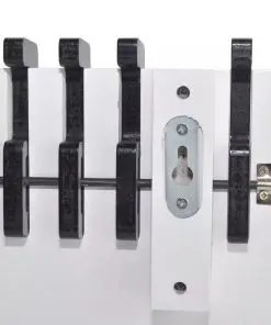 Piano Keyboard Design Wall-mounted Coat Rack with 16 Black Hooks