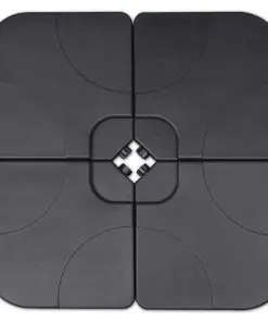 vidaXL Aluminium Umbrella with Portable Base White