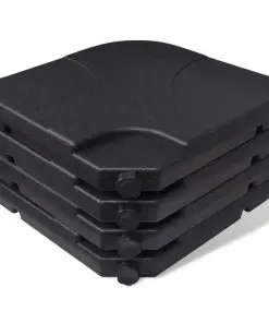 vidaXL Aluminium Umbrella with Portable Base White