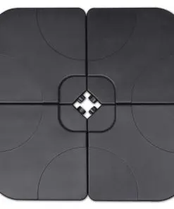 vidaXL Aluminium Umbrella with Portable Base Green