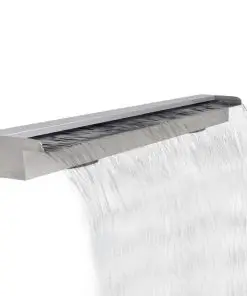 Rectangular Waterfall Pool Fountain Stainless Steel 120 cm