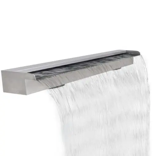 Rectangular Waterfall Pool Fountain Stainless Steel 120 cm