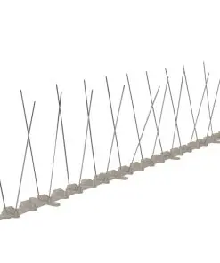 vidaXL 2-row Plastic Bird & Pigeon Spikes Set of 6 3 m
