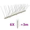 vidaXL 4-row Plastic Bird & Pigeon Spikes Set of 6 3 m vidaXL 4-row Plastic Bird & Pigeon Spikes Set of 6 3 m