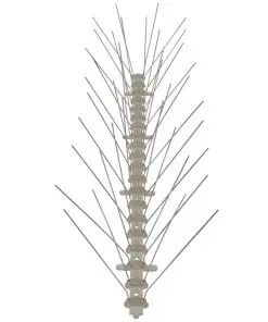 vidaXL 4-row Plastic Bird & Pigeon Spikes Set of 6 3 m