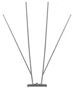 vidaXL 4-row Stainless Steel Bird & Pigeon Spikes Set of 6 3 m