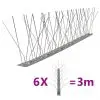 vidaXL 5-row Stainless Steel Bird & Pigeon Spikes Set of 6 3 m vidaXL 5-row Stainless Steel Bird & Pigeon Spikes Set of 6 3 m