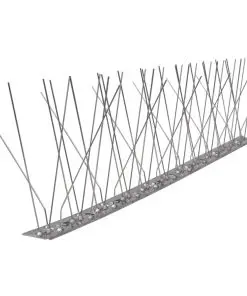 vidaXL 5-row Stainless Steel Bird & Pigeon Spikes Set of 6 3 m