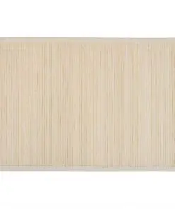 6 Bamboo Placemats 30 x 45 cm Natural