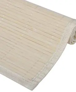6 Bamboo Placemats 30 x 45 cm Natural
