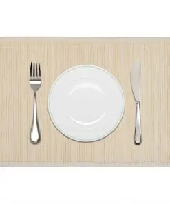 6 Bamboo Placemats 30 x 45 cm Natural