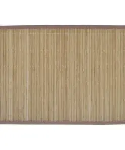 6 Bamboo Placemats 30 x 45 cm Brown