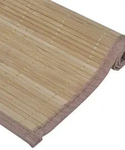 6 Bamboo Placemats 30 x 45 cm Brown