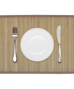 6 Bamboo Placemats 30 x 45 cm Brown