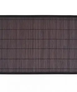 6 Bamboo Placemats 30 x 45 cm Dark Brown