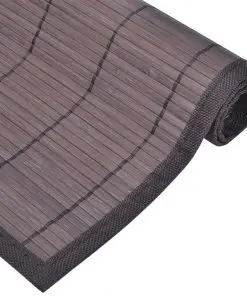 6 Bamboo Placemats 30 x 45 cm Dark Brown