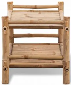 vidaXL 2-Tier Bamboo Shoe Rack