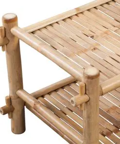 vidaXL 2-Tier Bamboo Shoe Rack