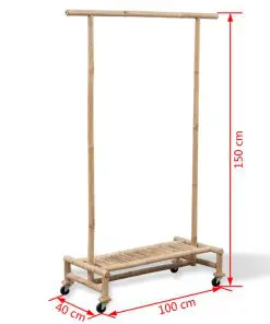 vidaXL Bamboo Clothes Rack