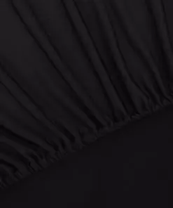 vidaXL Stretch Couch Slipcover Black Polyester Jersey