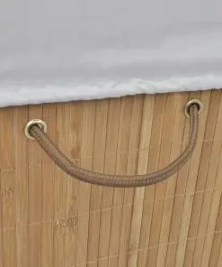 vidaXL Bamboo Laundry Bin Rectangular Natural