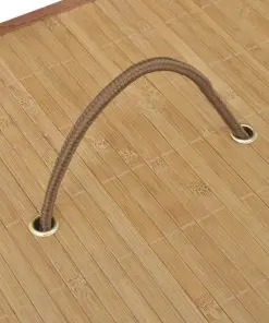 vidaXL Bamboo Laundry Bin Rectangular Natural