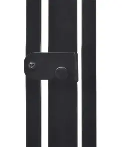 vidaXL Pet Fireplace Fence Steel Black