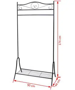 vidaXL Clothing Rack Black Steel