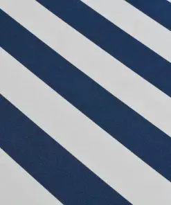 vidaXL Folding Awning Manual-Operated 450 cm Blue and White
