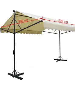 vidaXL Free Standing Awning 3×3 m Cream