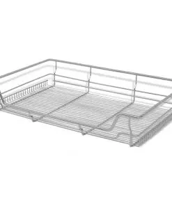 vidaXL Pull-Out Wire Baskets 2 pcs Silver 800 mm