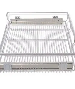 vidaXL Pull-Out Wire Baskets 2 pcs Silver 800 mm