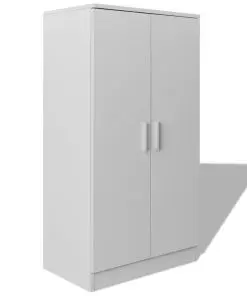 vidaXL Shoe Cabinet 7 Shelves White