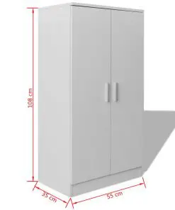 vidaXL Shoe Cabinet 7 Shelves White