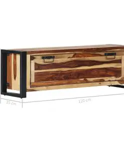 vidaXL Shoe Cabinet 120x35x40 cm Solid Sheesham Wood
